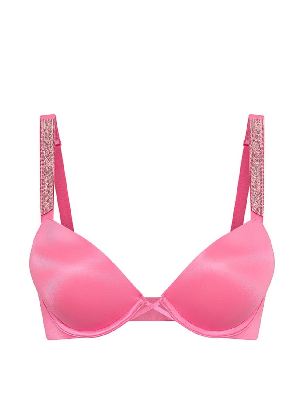 New! Victoria’s Secret Bombshell Logo Shine Strap Push-Up Bra 30D 34918